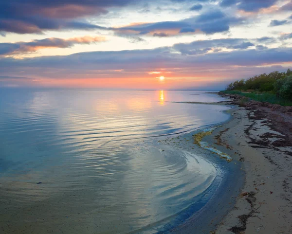 Rustige Zeekust in de avond — Stockfoto