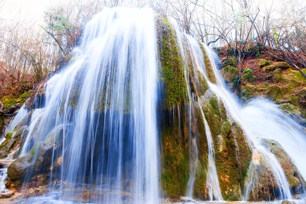 Beautiful silver waterfall — Stock Photo, Image