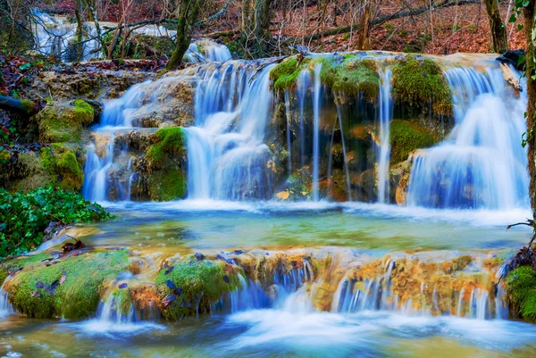 Beautiful waterfalls in a canyon — Stock Photo, Image