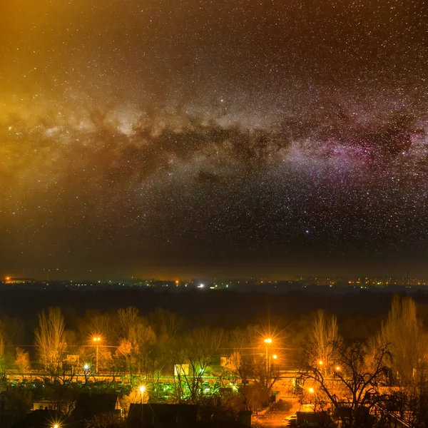 Night town scene — Stock Photo, Image