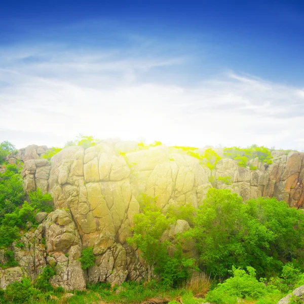 Bergplateau bij de zonsopgang — Stockfoto