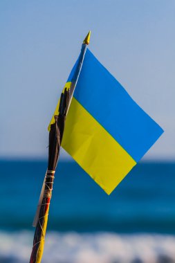 Closeup Ukrayna bayrağı