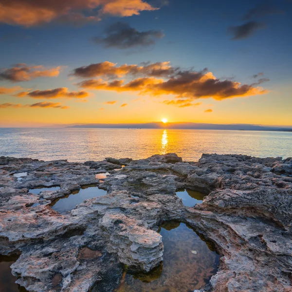 Akamas cape sonnenuntergang, Zypern — Stockfoto