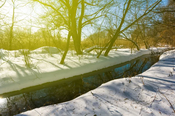 Vinter solig dag scen — Stockfoto