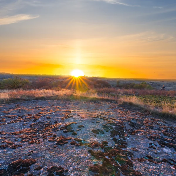 Prairie bij de zonsondergang — Stockfoto