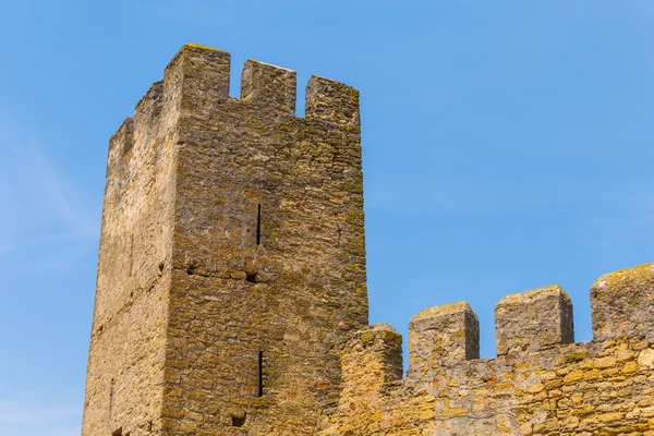 Closeup torre de dentes castelo — Fotografia de Stock