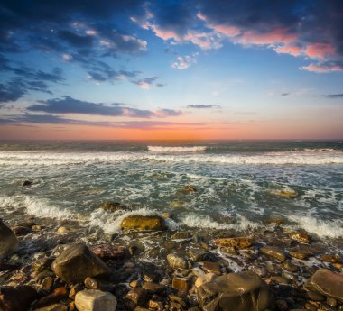 akşam deniz manzara