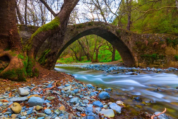 Κύπρος Βενετική γέφυρα πάνω από ένα ποτάμι — Φωτογραφία Αρχείου