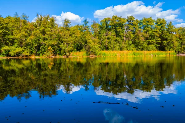 Schöner Herbsttag auf einem Fluss — Stockfoto