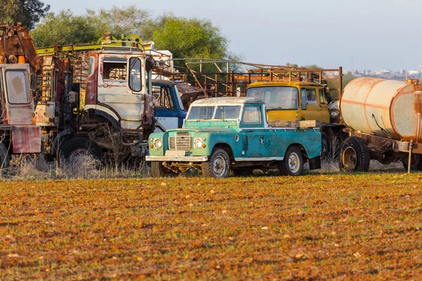 Cyprus old truck cemetery — Stock Photo, Image