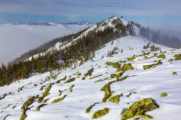 Snowbound montagem top cena — Fotografia de Stock