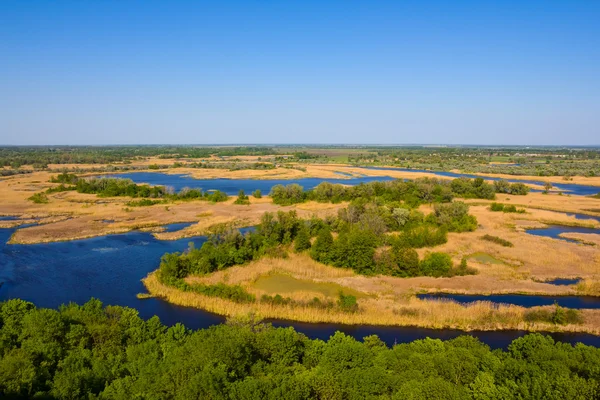 Vorskla paesaggio delta del fiume, ucraina — Foto Stock