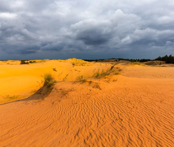 Sandwüste vor einem Sturm — Stockfoto