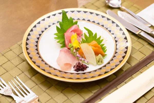 Thunfisch Gelbschwanz Lachs Sashimi — Stockfoto