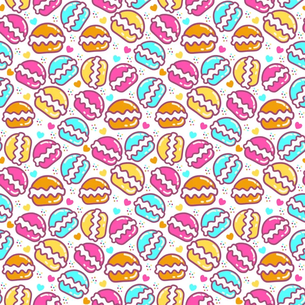 Seamless pattern with mascarpone on a white background — Stock Vector