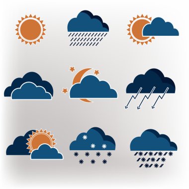 Vektör simgeler hava tahmini