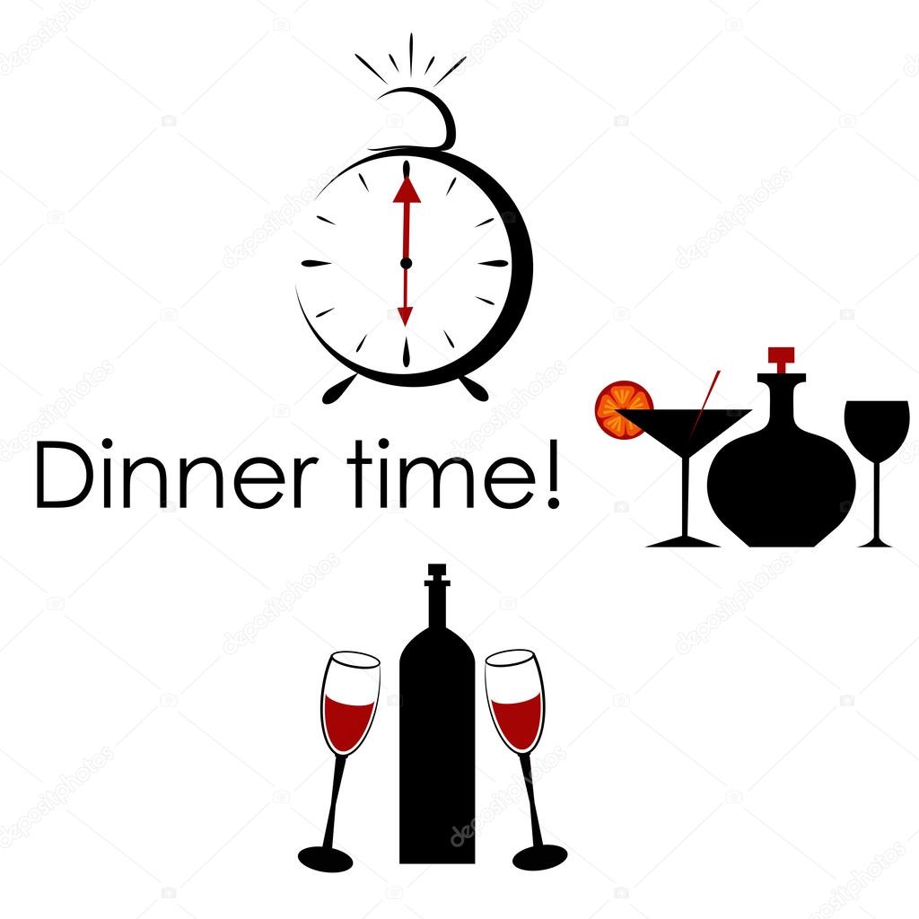 Time for dinner — Stock Vector © ykononova 59696245
