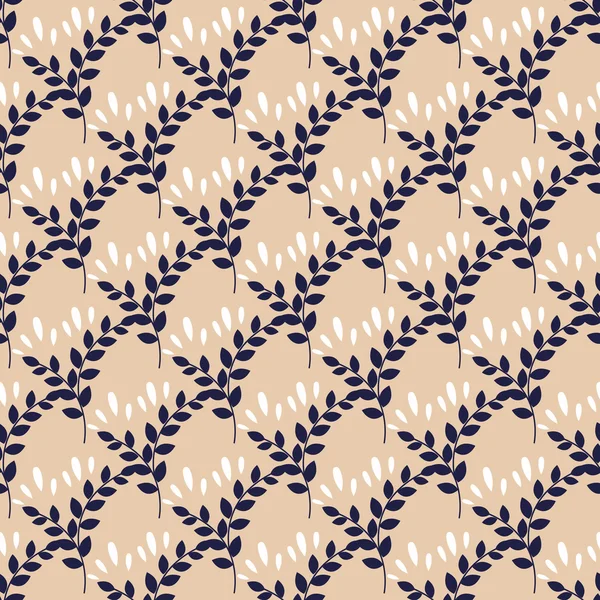 Motif sans couture avec des plantes bleues — Image vectorielle