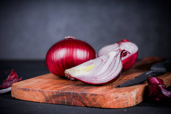 Healthy vegetables. Studio shot purple onion