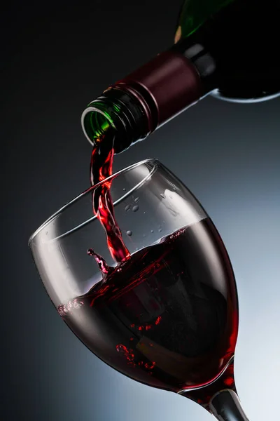 Glass Red Wine Bottle — Stock Photo, Image