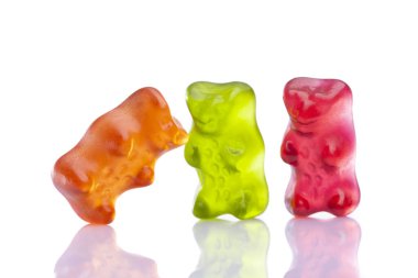 Beyaz arka planda tatlı ayıcıklar