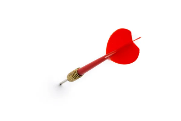 Dart hit target on white background