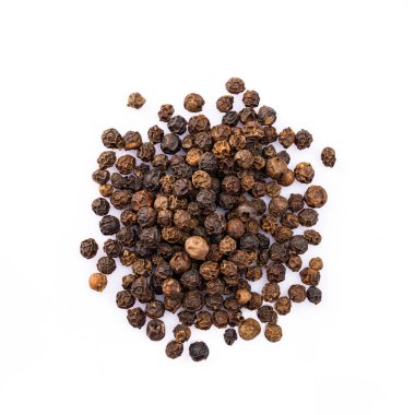 beyaz zemin üzerine karabiber