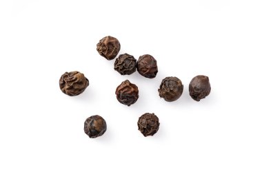 beyaz zemin üzerine karabiber