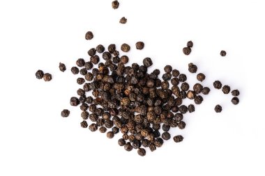 beyaz zemin üzerine karabiber