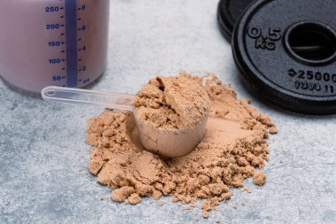 Çikolatalı süt proteini. Kas gelişimi için destekleyici besin