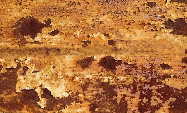 Vieja Hoja Metal Oxidado Pintado — Foto de Stock