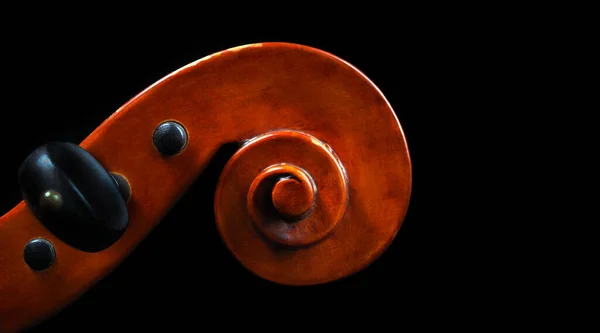 Collo Violino Isolato Nero Copia Spazio — Foto Stock