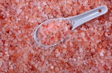 Pembe himalaya tuz dokusu. en üstteki görünüm