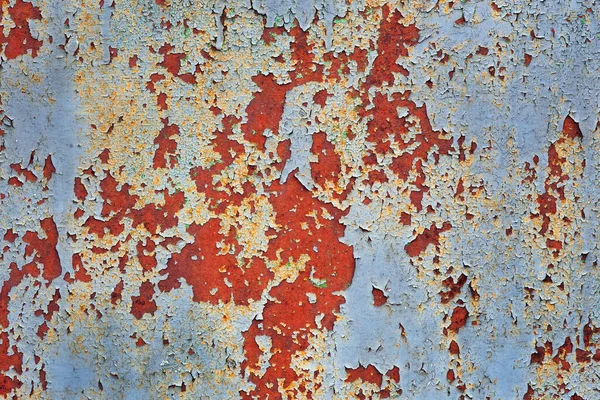 Viejo Oxidado Pintado Hoja Metal Primer Plano —  Fotos de Stock