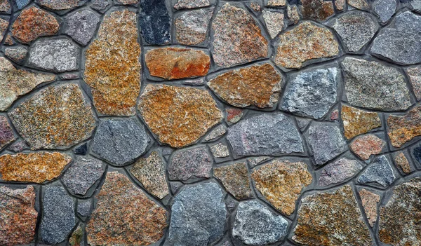 Mur Pierre Mur Blocs Granit Mur Maçonnerie Pierres Multicolores Blocs — Photo