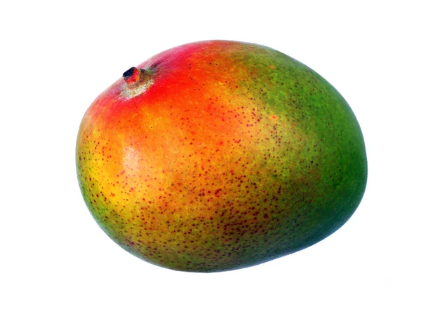 Frutta Matura Mango Isolata Bianco — Foto Stock