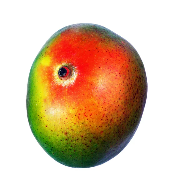 Fruta Mango Madura Aislada Blanco —  Fotos de Stock