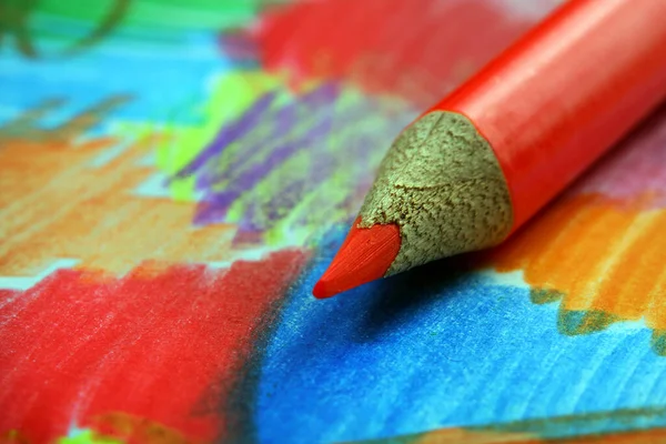 Colored Pencils Colored Paper Strokes Pencils Paper Abstract Multicolored Pencil — Stock Photo, Image