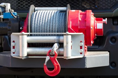 Car winch offroad clipart