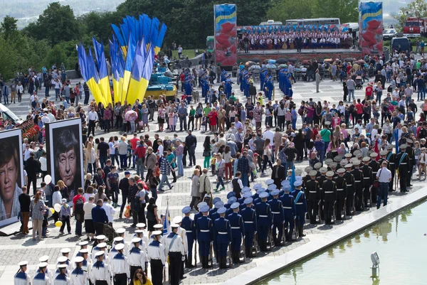 Desfile de la victoria en Kiev Ucrania . — Foto de Stock