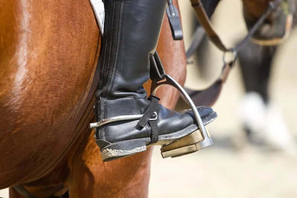 Jockey riding boot — Stock Photo, Image