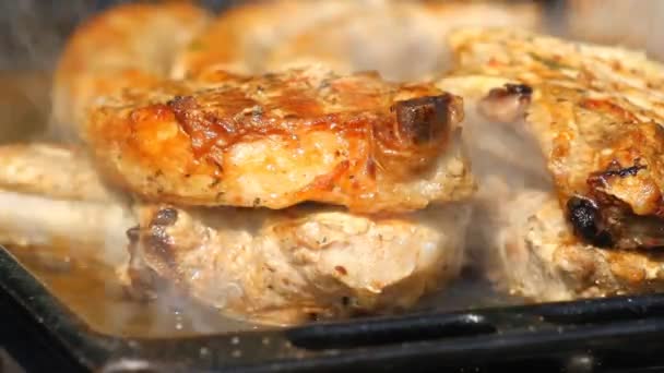 Lækker oksekød bøf – Stock-video