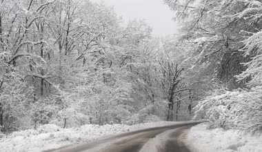 karlı kış yol