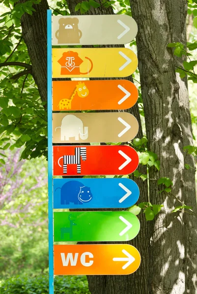 Signs  zoo — Stock Photo, Image