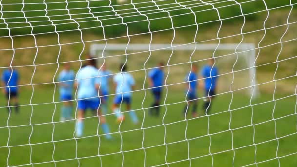 Niños fútbol juego — Vídeos de Stock