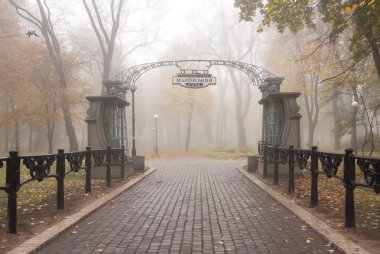 Autumn Mariinsky park in Kiev clipart