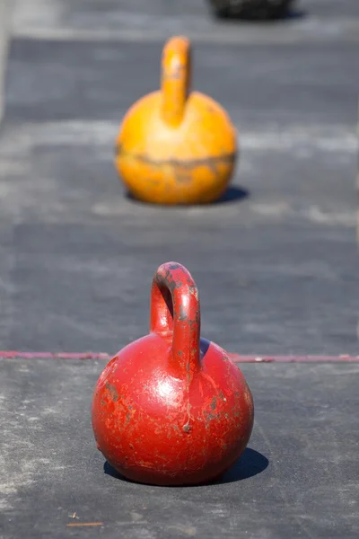 Iron kettlebells — Stock Photo, Image