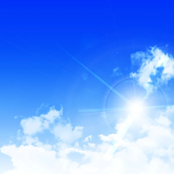 Himlen molnen landskap bakgrund — Stock vektor