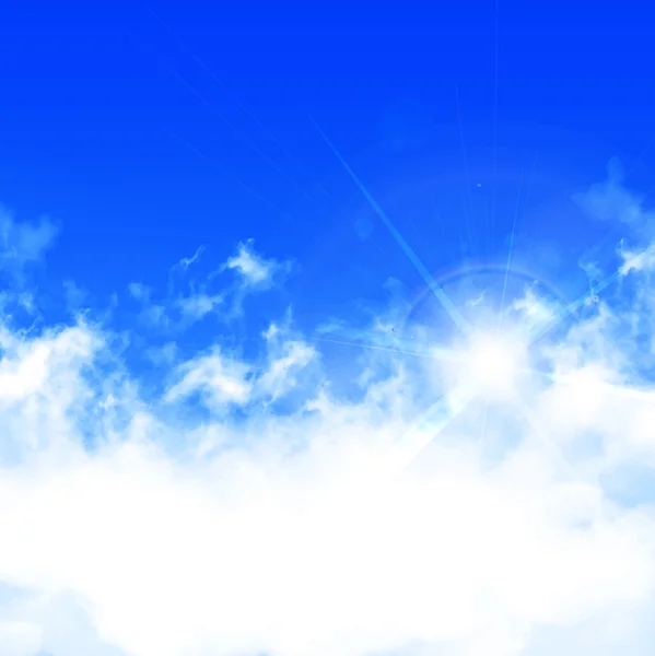 Himlen molnen landskap bakgrund — Stock vektor