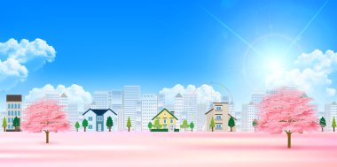 Kiraz bahar çiçek arka plan